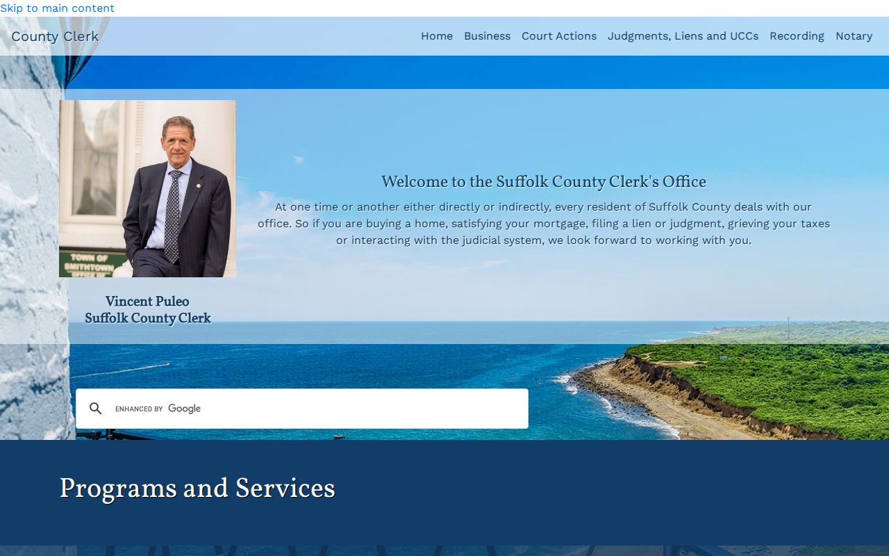 Brookhaven residents directory Suffolk County Clerk online record services